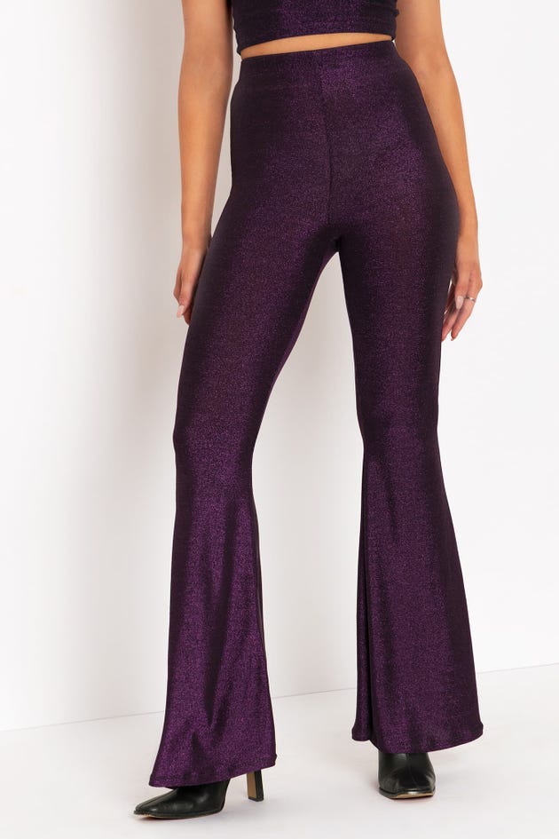 Mystical Party Lurex HW Flare Pants - Limited
