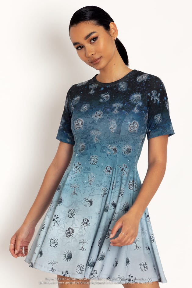 The Continent Map Evil Tee Dress - Limited