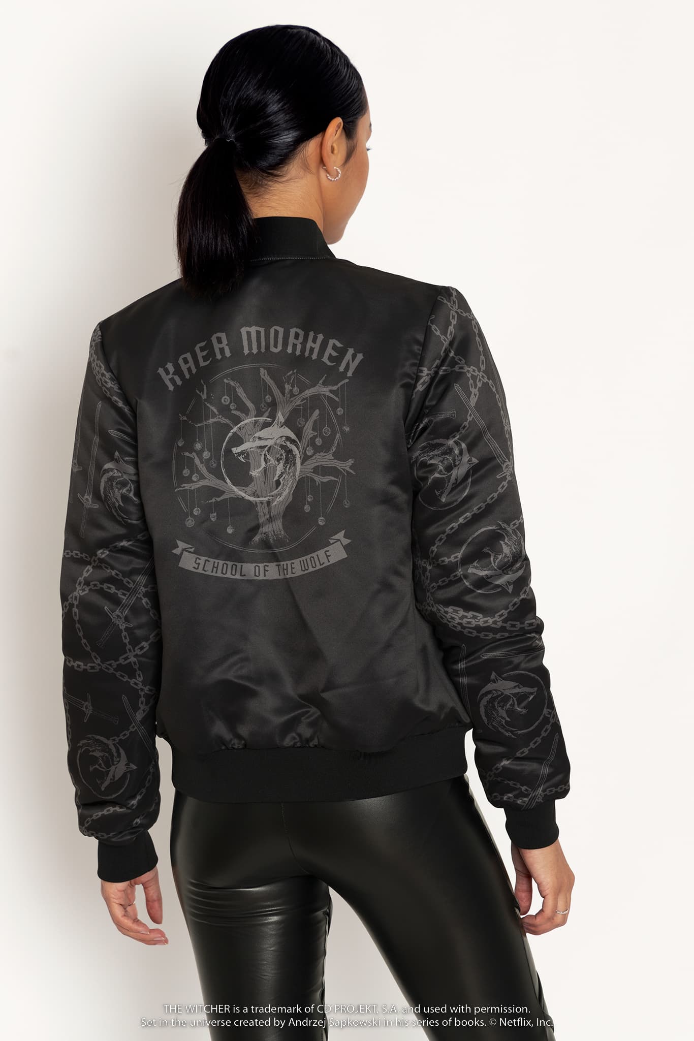 School Of The Wolf Shiny Bomber Jacket - Limited