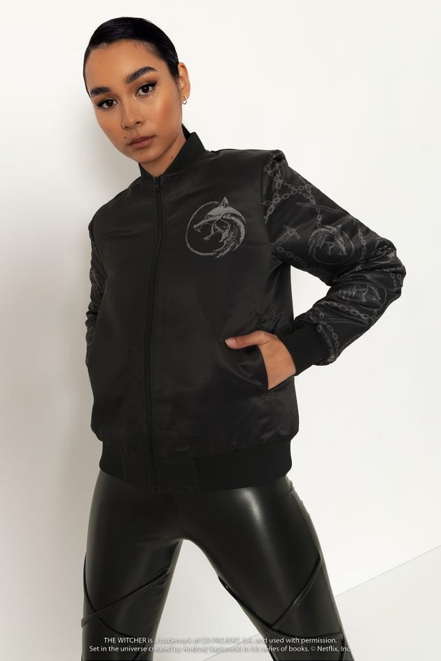 School Of The Wolf Shiny Bomber Jacket - Limited