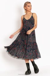 Roses And Tuxedo Mask Sheer Midaxi Dress - Limited