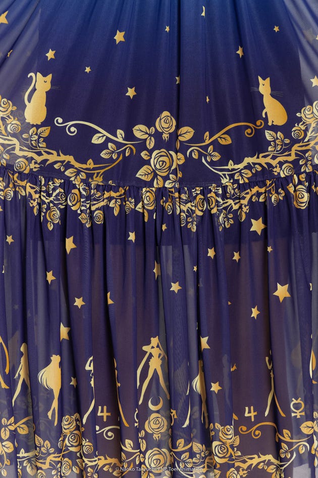 Sailor Guardians Stars Sheer Midaxi Dress