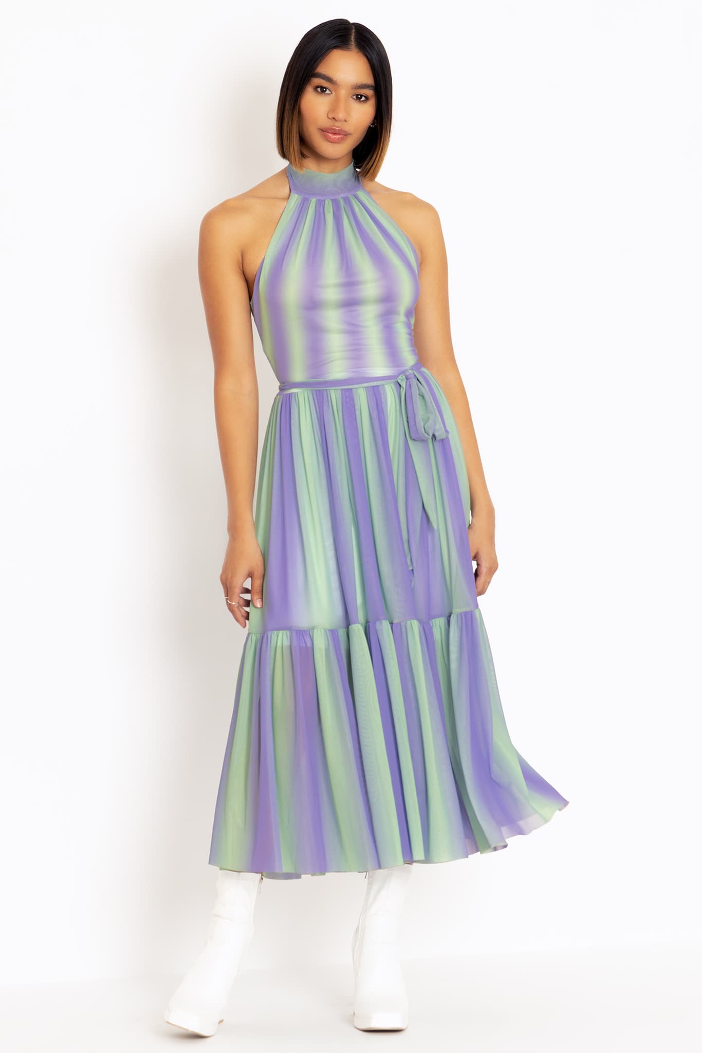 All A Blur Halter Midaxi Dress - Limited