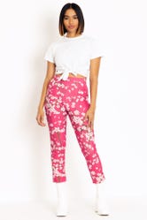 Cherry Blossom Pink Cuffed Pants