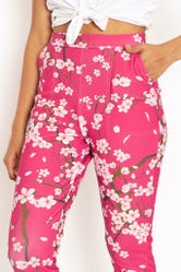 Cherry Blossom Pink Cuffed Pants