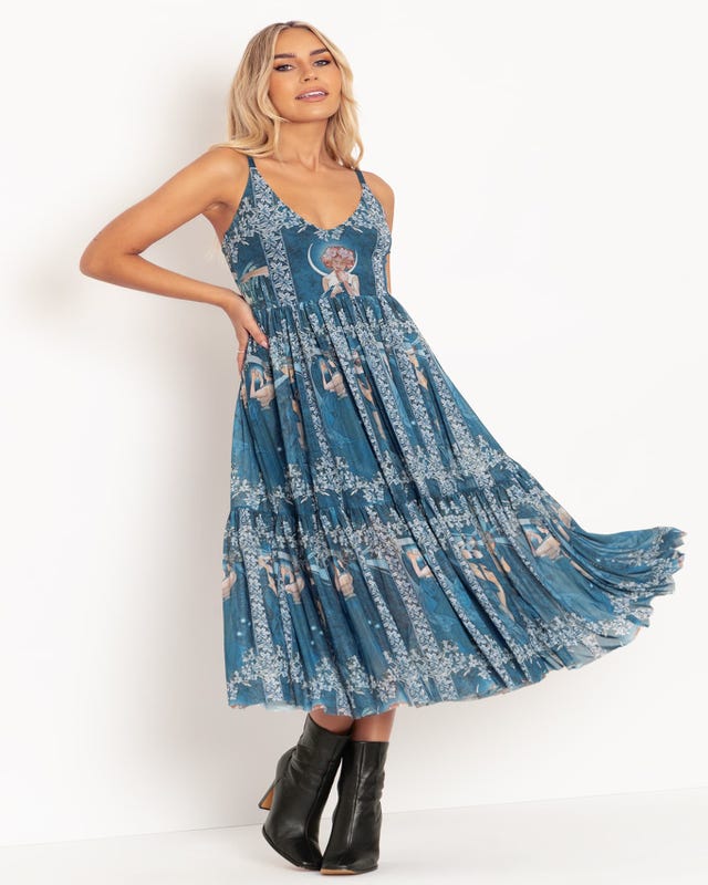 The Moon And The Stars Sheer Midaxi Dress - Limited