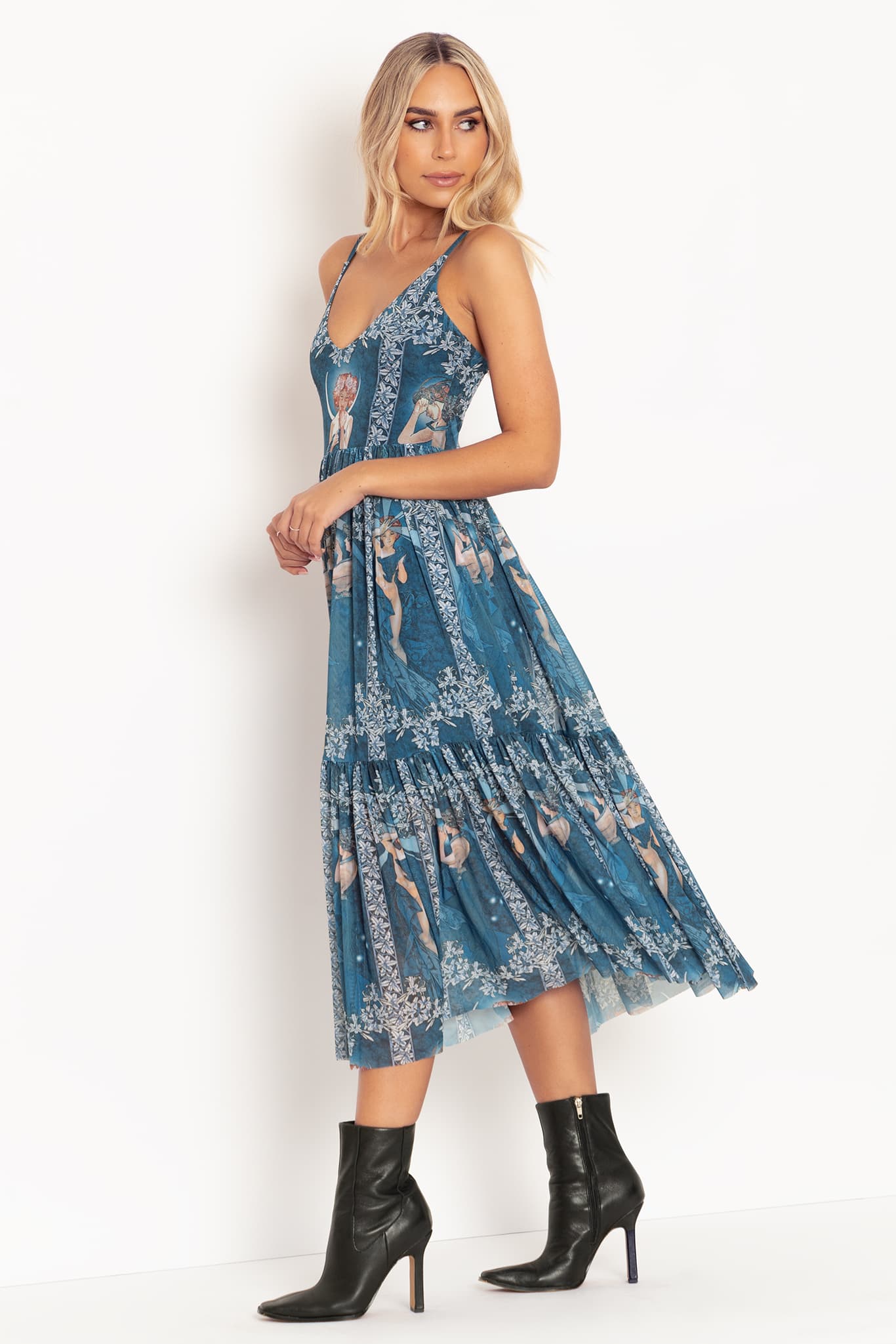 The Moon And The Stars Sheer Midaxi Dress - Limited