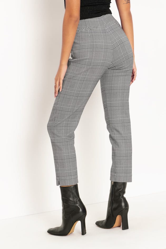 Plaid Mono Cigarette Pants