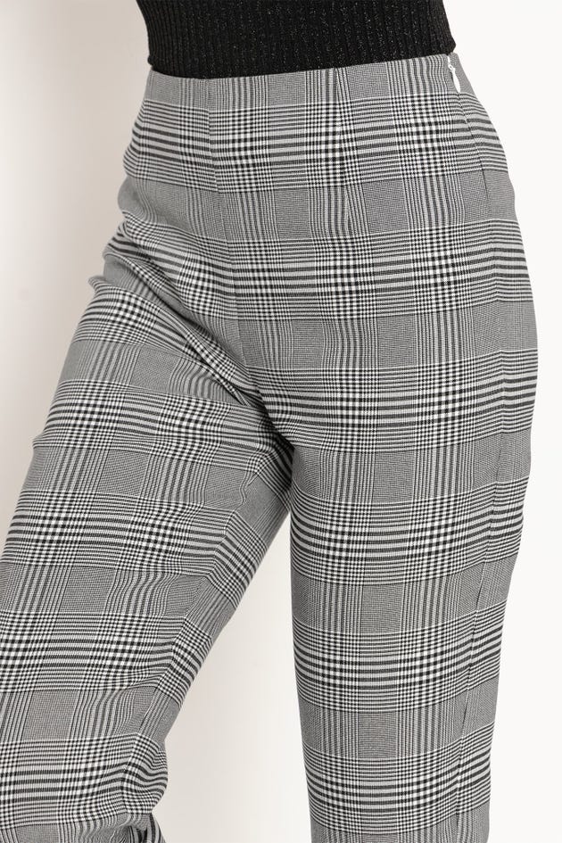 Plaid Mono Cigarette Pants