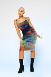 Galaxy Rainbow Sheer Bodycon Slip Dress - Limited