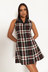 Tartan Twilight Corset Back Shirt Dress