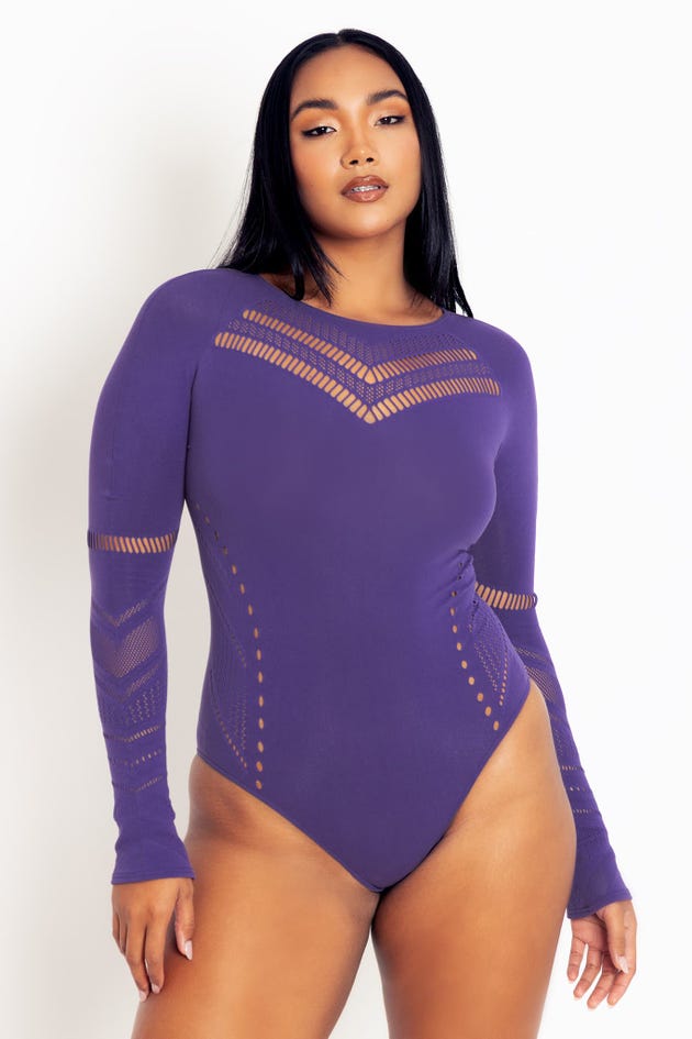 Mega-Sassy-Nation Purple Bodysuit
