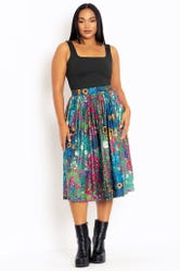 Klimt Collage Slinky Pocket Skirt