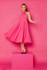 Sleek Pink Infinity Midaxi Dress