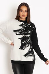 Hungry Wolves Oversized Knit Sweater