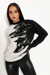 Hungry Wolves Oversized Knit Sweater