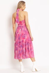 Butterfly Field Halter Midaxi Dress