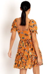 Tattoween Pumpkin Short Tea Party Dress