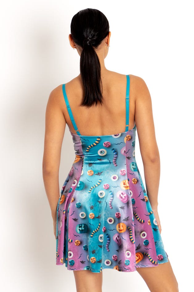 I Want Candy Velvet Mini Strappy Dress