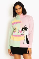 Sylvester And Tweety Roll Neck Sweater