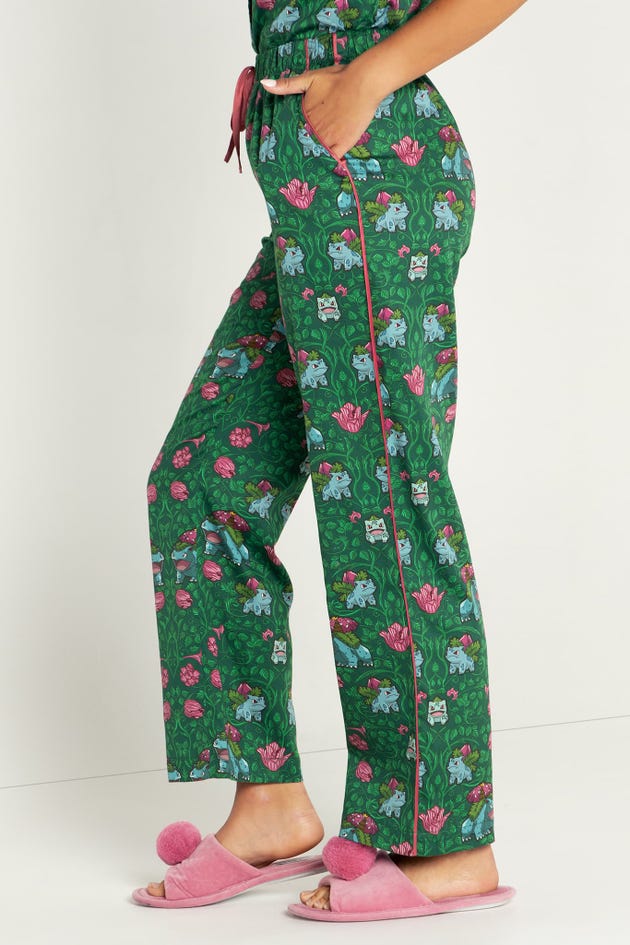 Love Print 100% Cotton Womens Pajama Pants Loose Fit Cute
