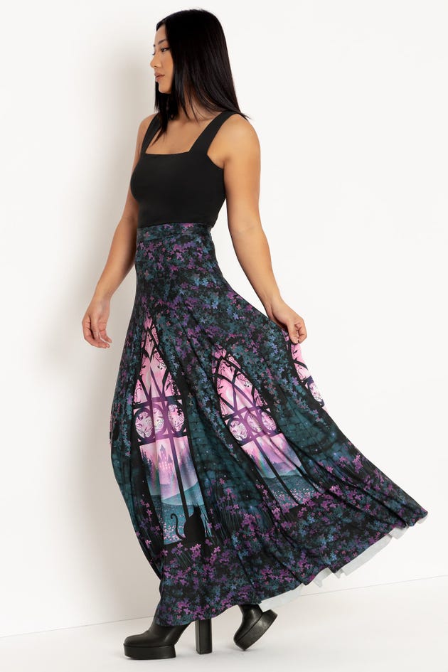 Window To The Spirit Realm Maxi Skirt - Limited