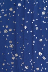 Christmas Star Blue V Neck Maxi Dress