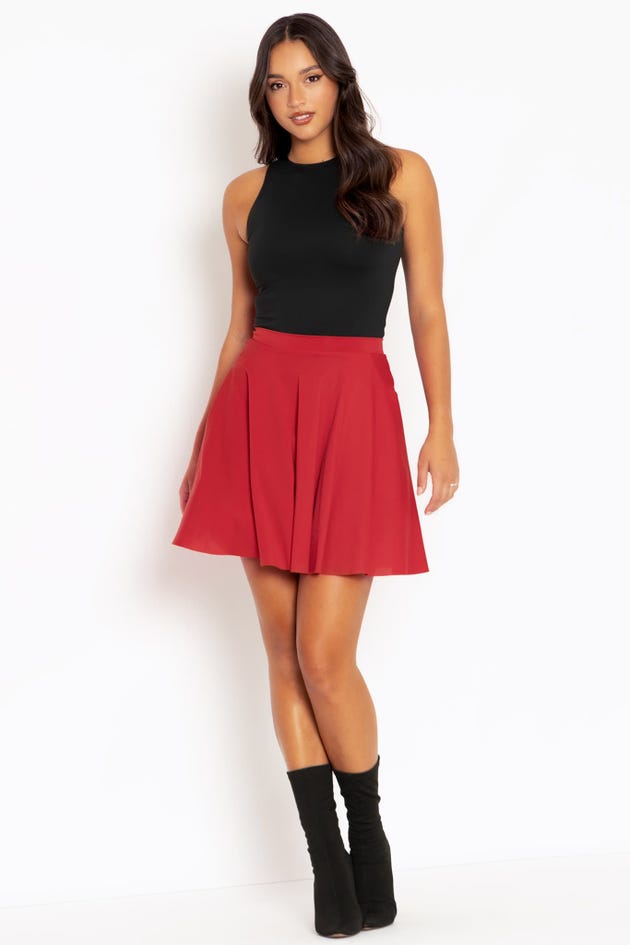 Sleek Pepper Pocket Skater Skirt