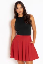 Sleek Pepper Pocket Skater Skirt