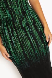 Matrix Code Sheer Bodycon Slip Dress