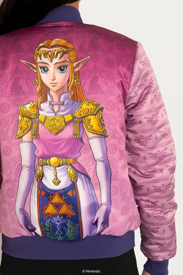 Princess Zelda And Sheik Reversible Bomber Jacket