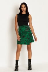 Hyrule Map Green Buckle Wrap A-Line Skirt