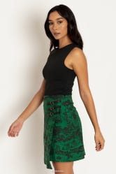 Hyrule Map Green Buckle Wrap A-Line Skirt