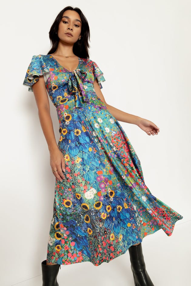 Klimt Collage Rio Midaxi Dress - Limited