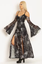 The Fall Of The Rebel Angels Off The Shoulder Maxi Dress