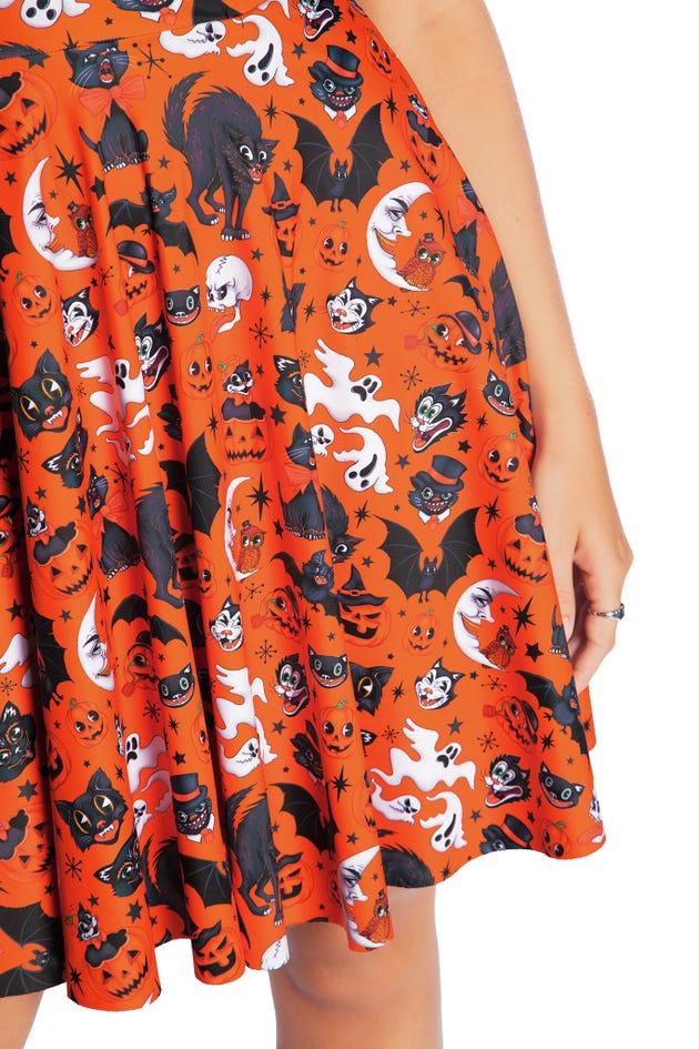 Trick Or Treat Pumpkin Longline Marilyn Dress7 Day Un