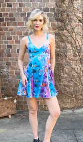I Want Candy Velvet Mini Strappy Dress