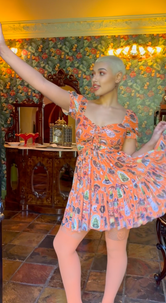 Tattoween Pumpkin Short Tea Party Dress