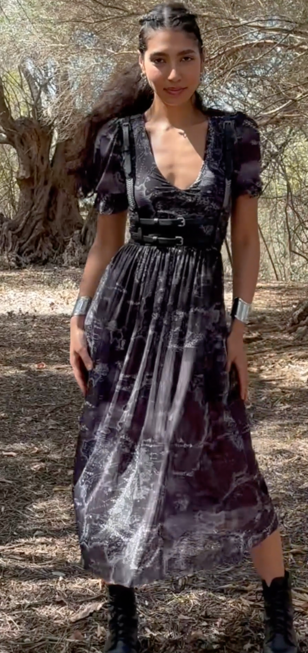 Middle-earth Map Black Stellar Dress