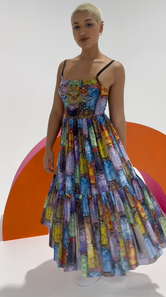 Stained Glass Eevee Scoop Sheer Midaxi Dress