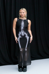 See Right Through Me Sheer Column Maxi Dress