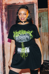 Heavy Mewtal Corset Tee Dress