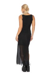 See Right Through Me Sheer Column Maxi Dress