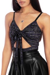 Spellbook Cut Out Strappy Crop