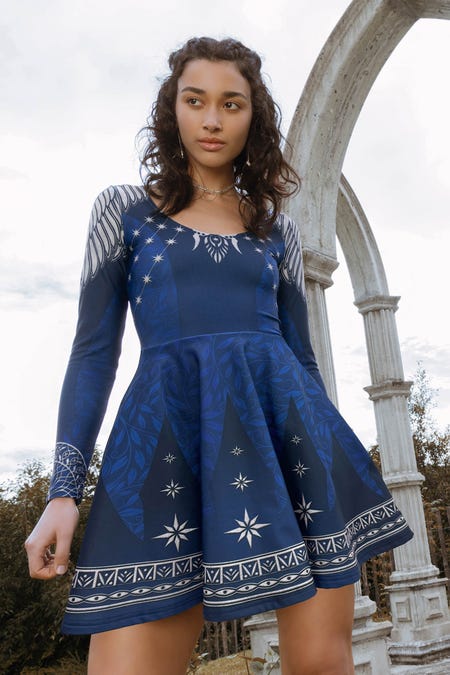 King Of Gondor Toastie Long Sleeve Skater Dress - 7 Day Unlimited