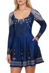 King Of Gondor Toastie Long Sleeve Skater Dress