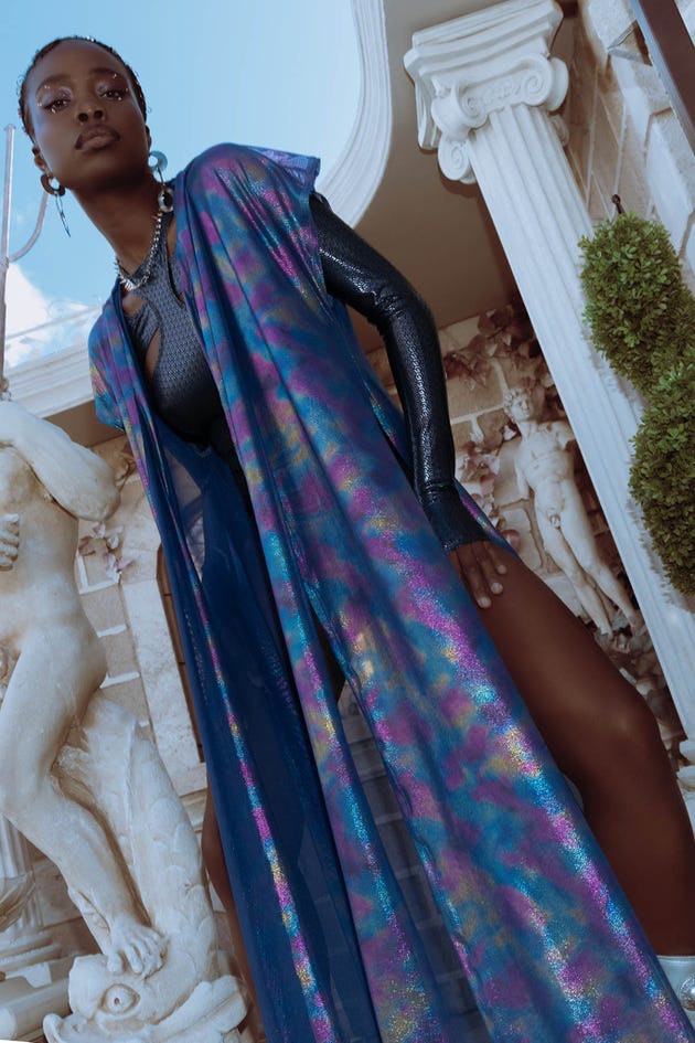 Ocean Gleam Sleeveless Wrap Robe