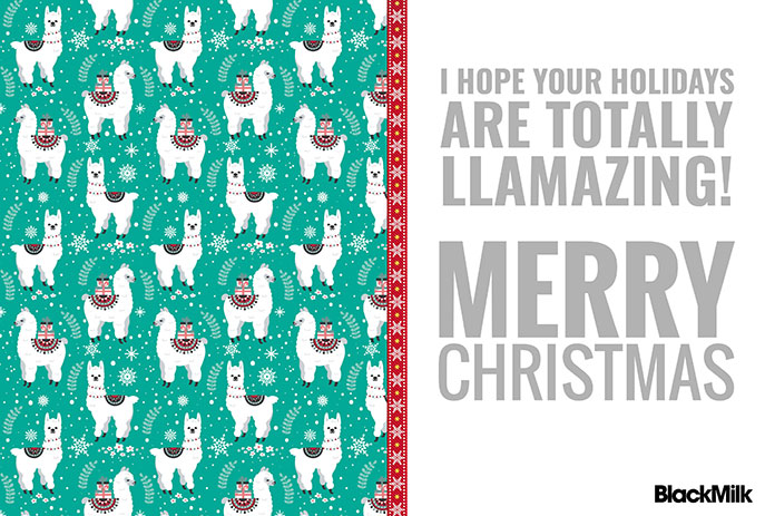 Christmas Lama E Cards